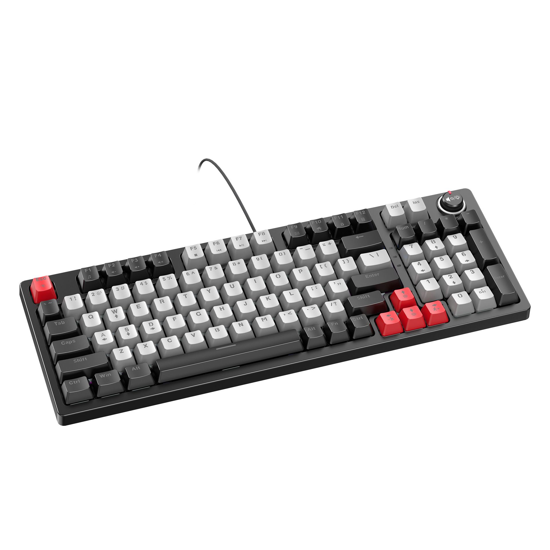 T-WOLF Thunder Wolf T50 real mechanical keyboard game RGB luminous e-sports customized hot-swappable keyboard with knobs