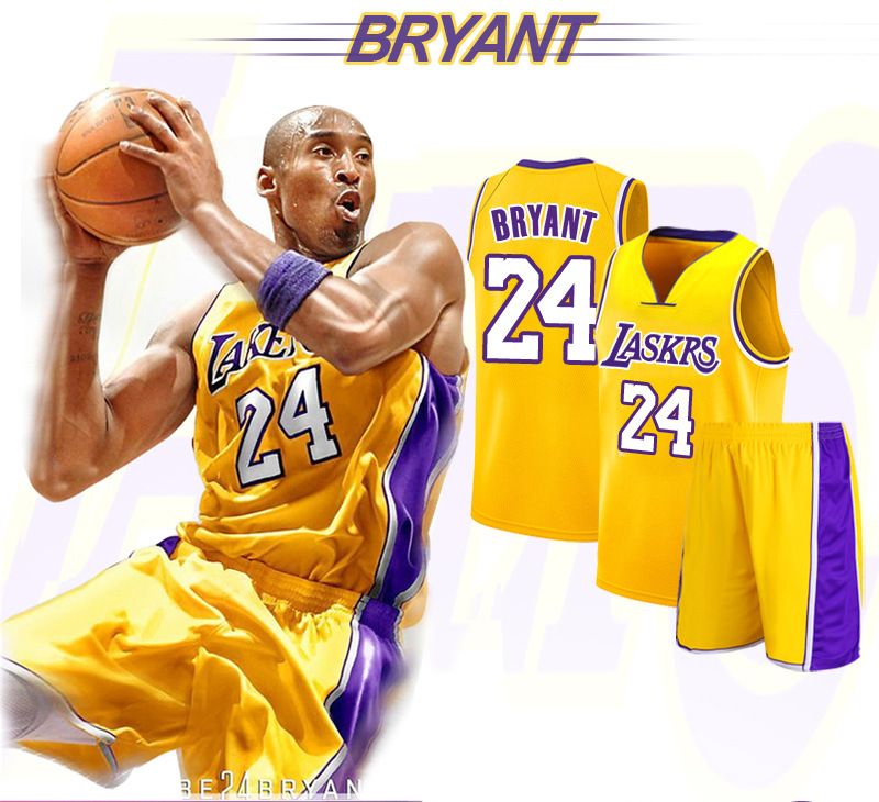 Kobe Bryant's No. 24 jersey basketball uniform set, training suit, sportswear, basketball jersey