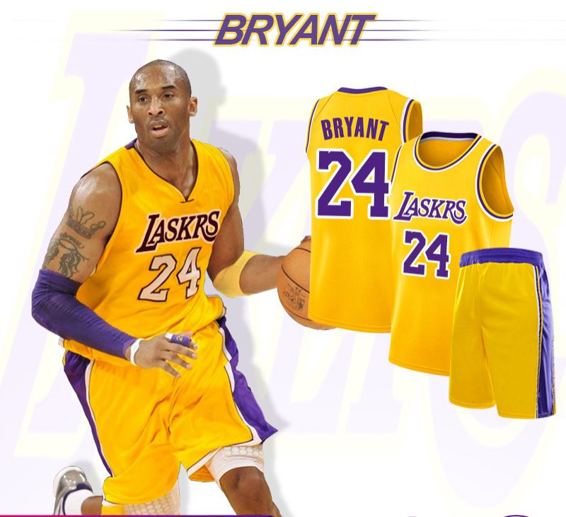 Kobe Bryant's No. 24 jersey basketball uniform set, training suit, sportswear, basketball jersey
