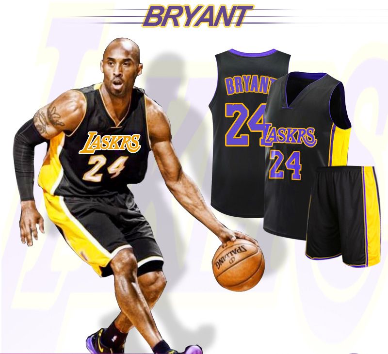 Kobe Bryant's No. 24 jersey basketball uniform set, training suit, sportswear, basketball jersey