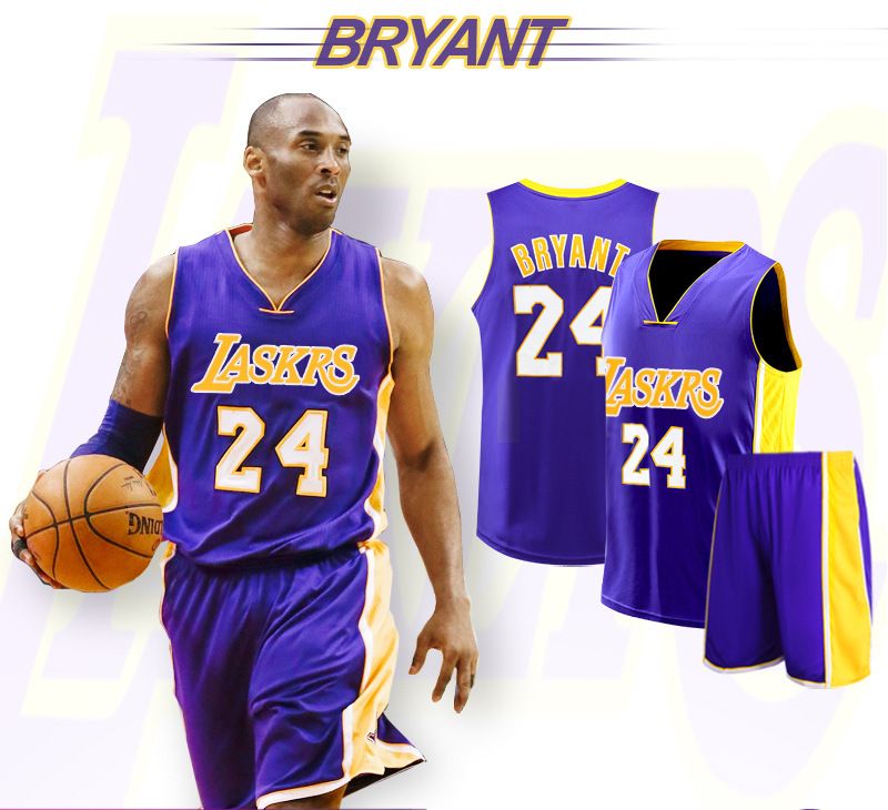 Kobe Bryant's No. 24 jersey basketball uniform set, training suit, sportswear, basketball jersey