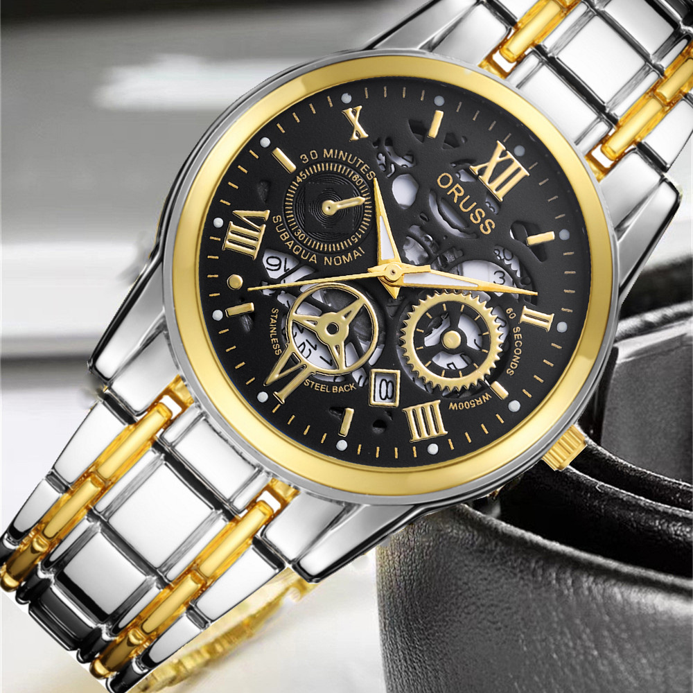 Swiss Brand Men's Automatic Watch, Luminous & Waterproof, High-End Luxury Male Wristwatch with Newly Upgraded Movement