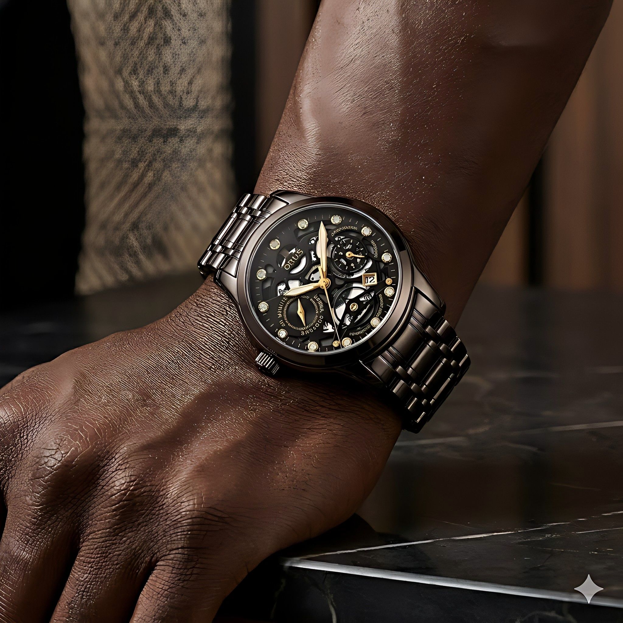 Swiss Brand Men's Automatic Watch, Luminous & Waterproof, High-End Luxury Male Wristwatch with Newly Upgraded Movement