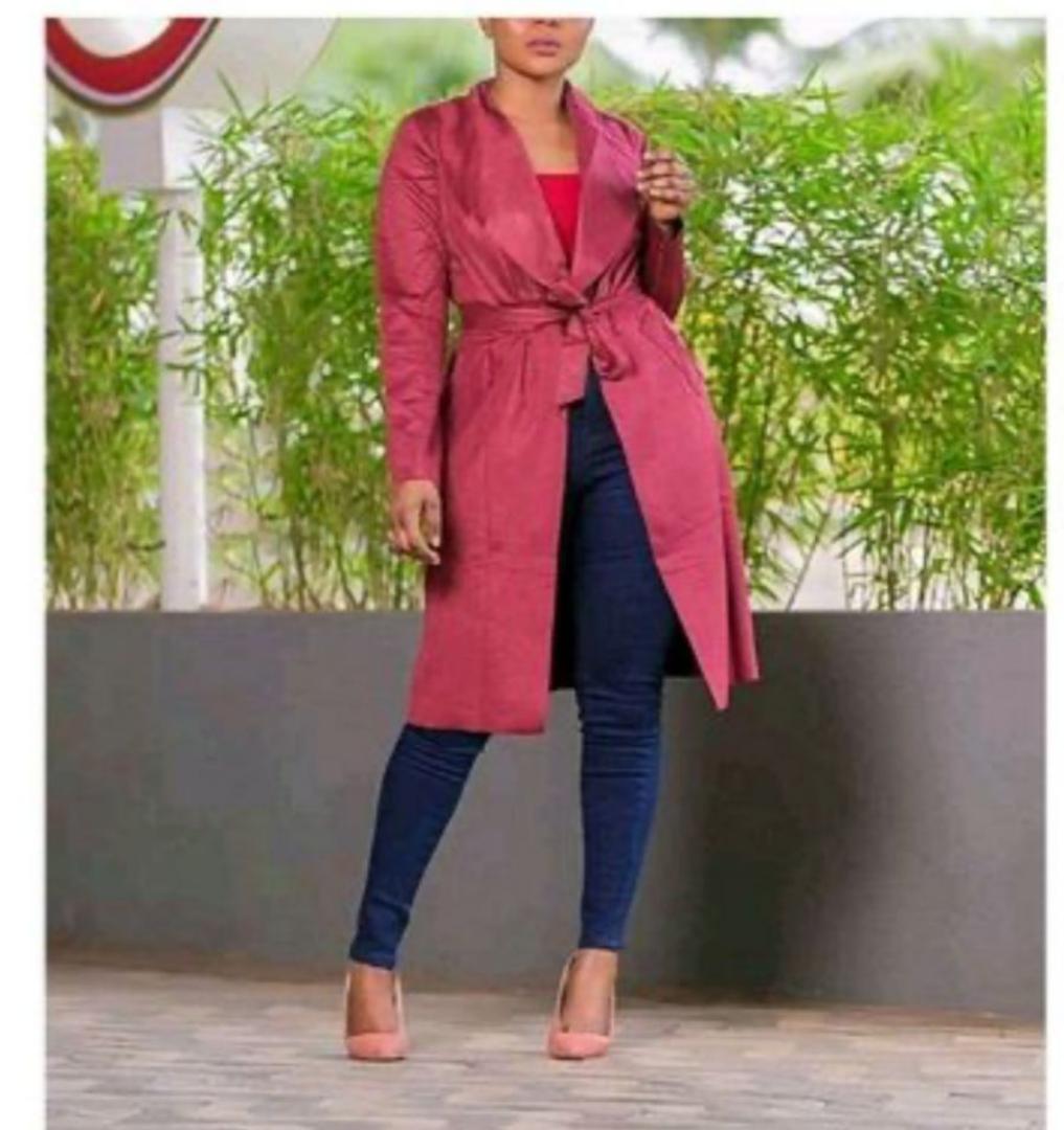 smart velvet trench coat