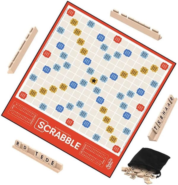 Scrabble Board Game, Classic Word Game for Kids Ages 8 and Up, Fun Family Game for 2-4 Players, The Classic Crossword Game