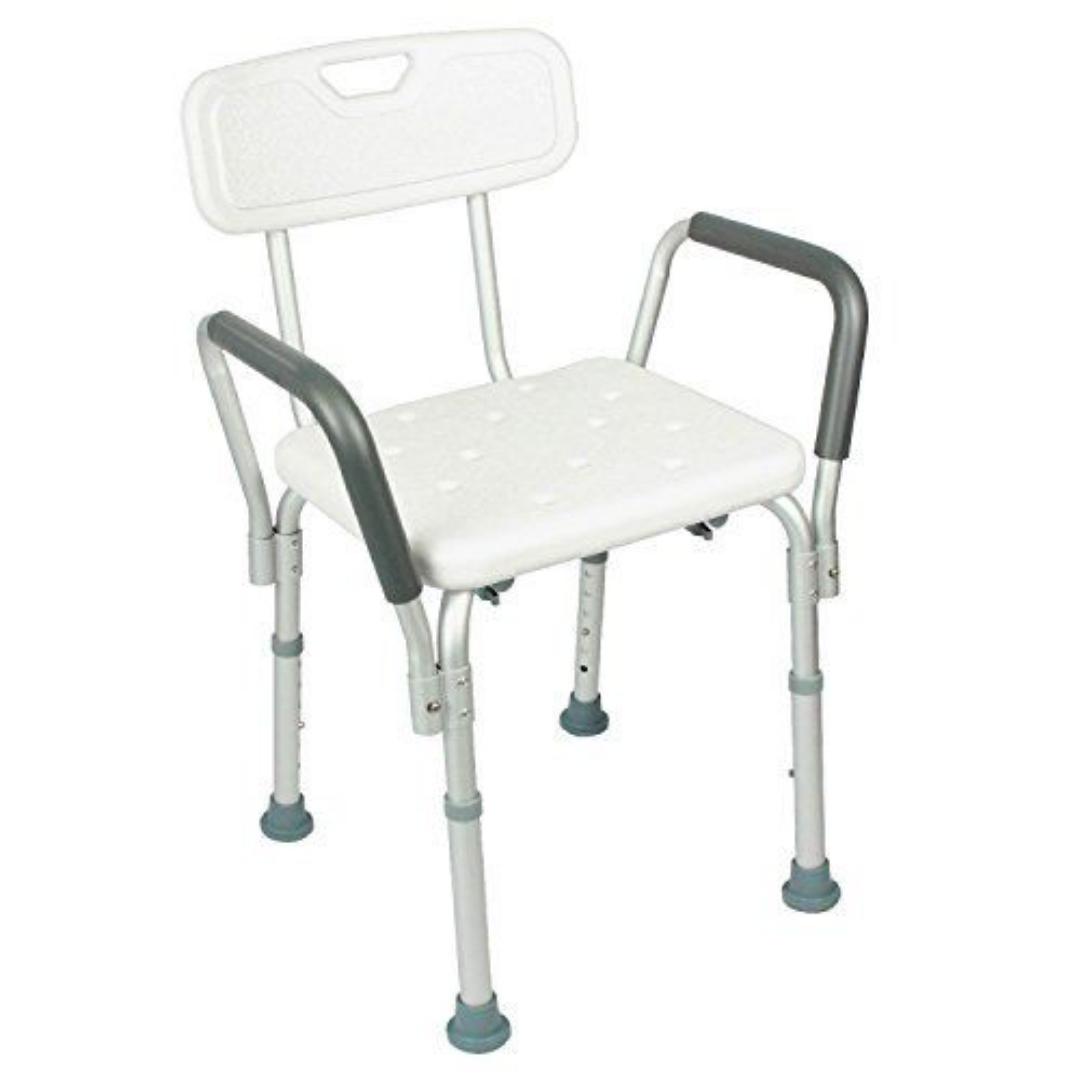 Shower seat with armrest