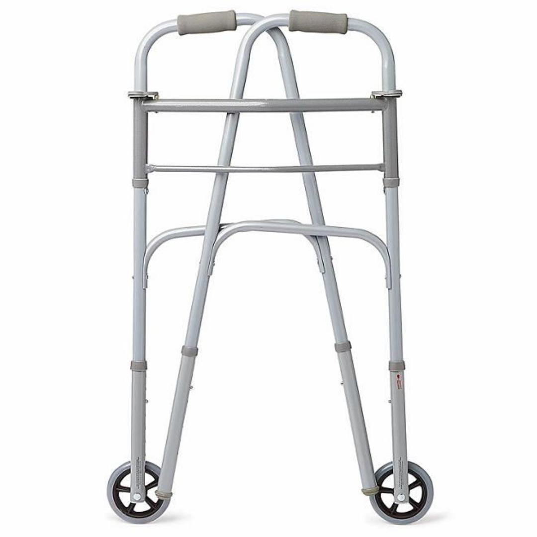 Walking frame with wheels
