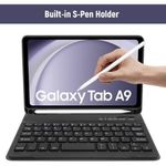 Keyboard Case For Samsung Galaxy Tab A9 8.7 Inch 2023, Slim Case With Bluetooth Keyboard For Samsung Tablet A9, Detachable Keyboard Case With Pen Holder For Samsung Galaxy Tab A9