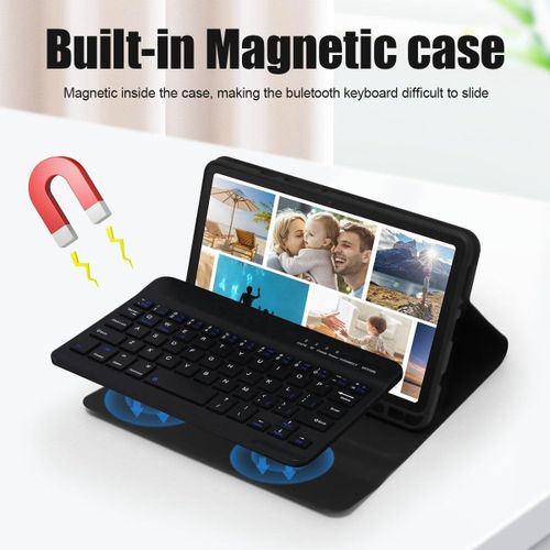 Case With Keyboard For Samsung Galaxy Tab A9+ 11 Inch, UK Layout Keyboard For Samsung A9 Plus Tablet, Slim PU Cover With Wireless Keyboard For Tablet Samsung A9+ Plus
