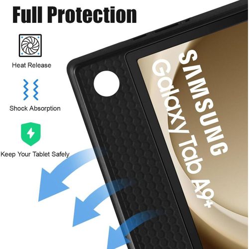 Case With Keyboard For Samsung Galaxy Tab A9+ 11 Inch, UK Layout Keyboard For Samsung A9 Plus Tablet, Slim PU Cover With Wireless Keyboard For Tablet Samsung A9+ Plus
