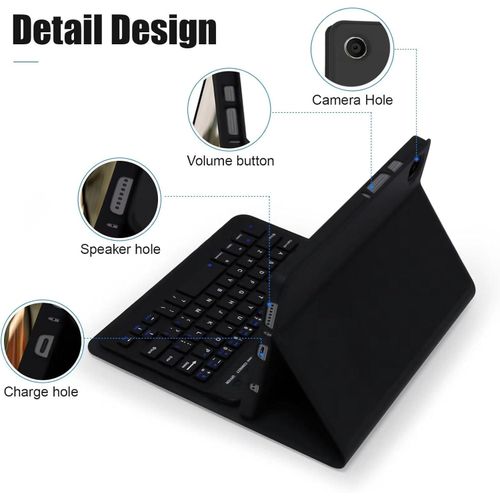 Case With Keyboard For Samsung Galaxy Tab A9+ 11 Inch, UK Layout Keyboard For Samsung A9 Plus Tablet, Slim PU Cover With Wireless Keyboard For Tablet Samsung A9+ Plus