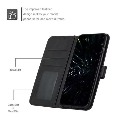 Infinix Hot 60i Case Flip Wallet Book Leather Magnetic Stand Case with Card Slots & All-Round Protection Phone Case Protective Cover