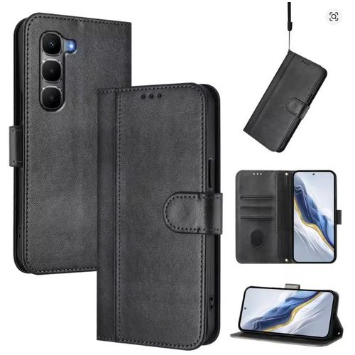 Infinix Hot 60i Case Flip Wallet Book Leather Magnetic Stand Case with Card Slots & All-Round Protection Phone Case Protective Cover