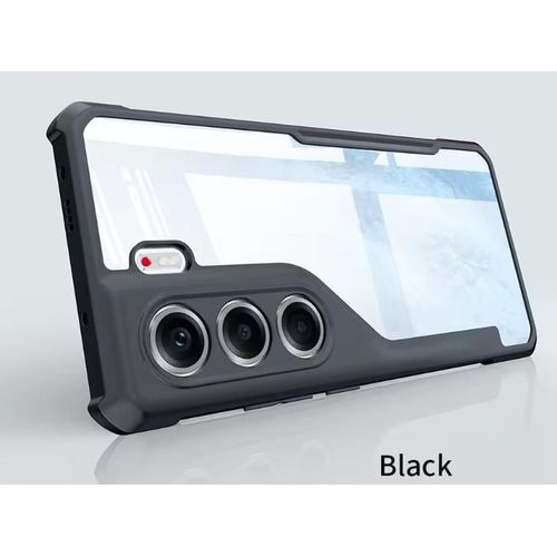 Tecno Camon 40 Pro Transparent, Clear And Colorless With Black Edges Unique And Stylish High Protection Phone Case/ Cover