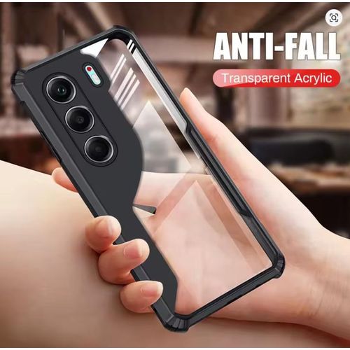 Tecno Camon 40 Pro Transparent, Clear And Colorless With Black Edges Unique And Stylish High Protection Phone Case/ Cover