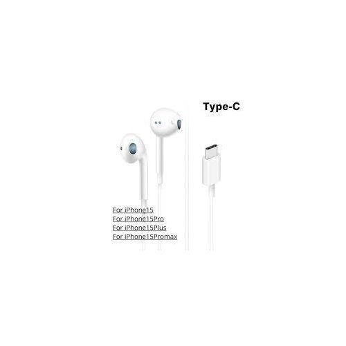 Apple USB Type C in-Ear Handsfree Earphone Wired with Microphone, Volume Control & Noise Cancelling Compatible with iPhone 15/15 Plus/15 Pro/15 Pro Max 16/16 promax/17/17 promax  Other type C Devices