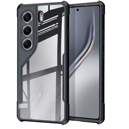 Tecno Camon 40 Transparent, Clear And Colorless With Black Edges Unique And Stylish High Protection Phone Case/ Cover