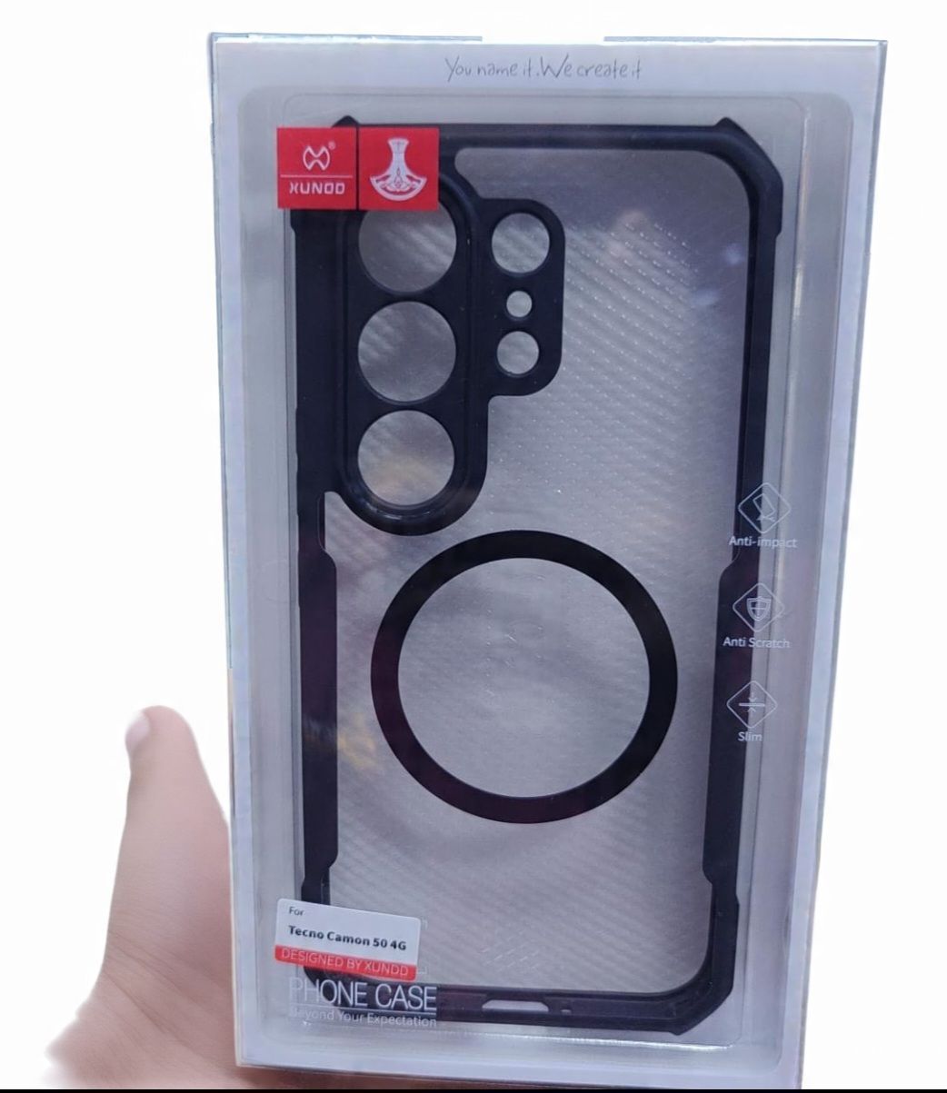 XUNDD Shockproof MagSafe Clear Case/Cover for Tecno Camon 50 Pro – Military-Grade Drop Protection Unique and Quality Cover