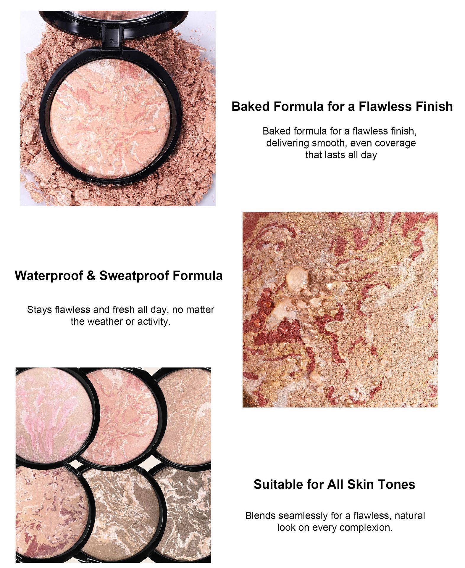 Highlighting Finishing Setting Powder Pearlized Oil Control Baking Powder HANDAIYAN Concealing Powder Setting Powder