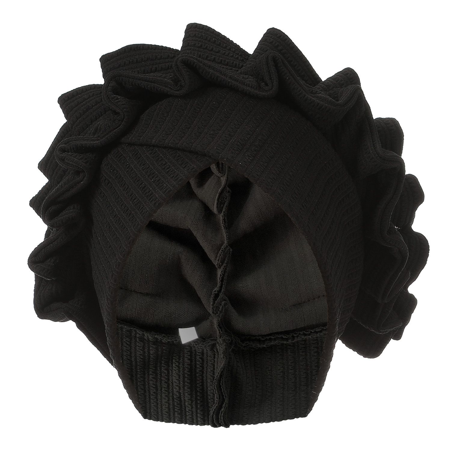 Wrinkled Flower Bud Exquisite Headscarf, Casual, Comfortable, Fashionable, Versatile, Warm, Cross Hat Edge With Folded Lace