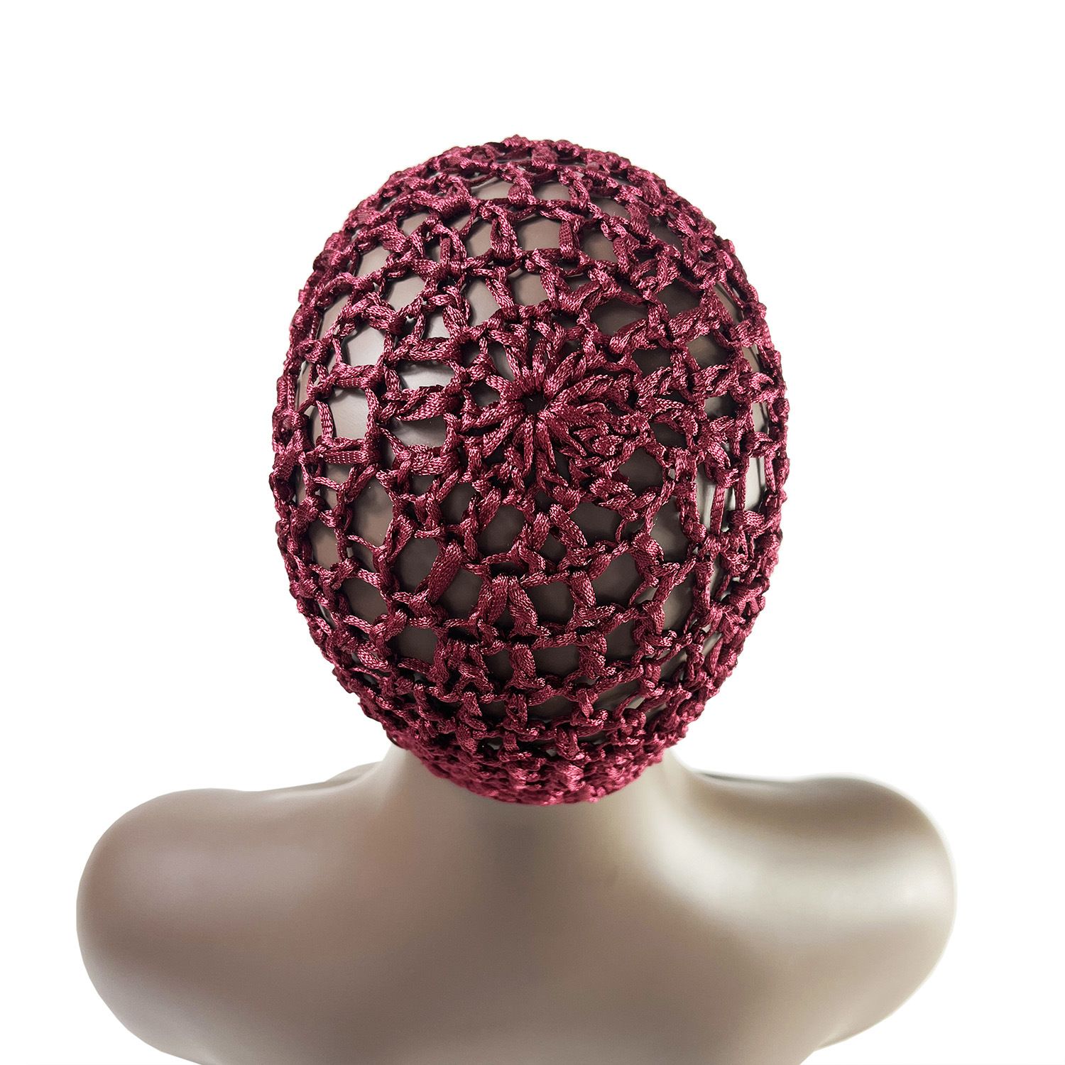 Hand Woven Nightcap, Wig, Mesh Pocket, Solid Color, Fashionable Knitted Hollow Yarn Hat