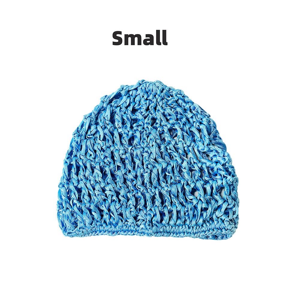 Hand Woven Nightcap, Wig, Mesh Pocket, Solid Color, Fashionable Knitted Hollow Yarn Hat