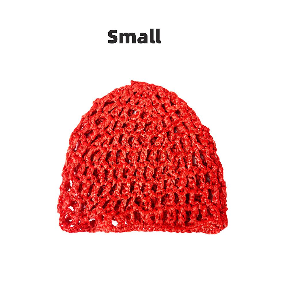 Hand Woven Nightcap, Wig, Mesh Pocket, Solid Color, Fashionable Knitted Hollow Yarn Hat