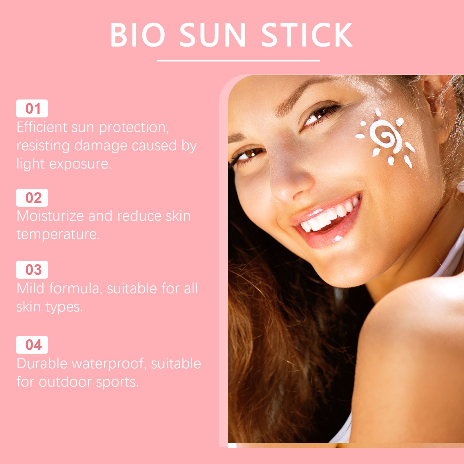 JAYSUING - Hot Selling UV Sunscreen Stick SPF50 for Moisturizing Skin Sunscreen Stick