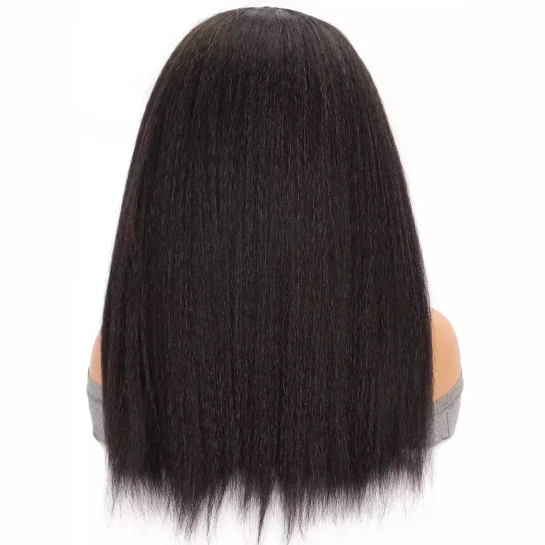 Wig Women's U Part Wig Synthetic Headset Black Long Straight Yaki Wig
