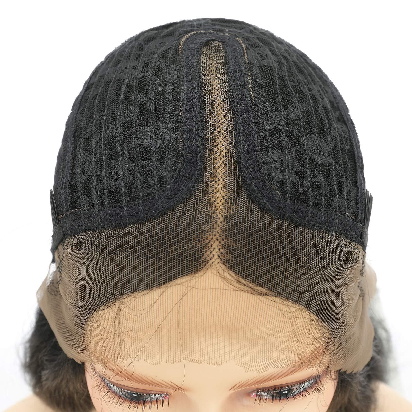 Short Human Hair Wigs With Lace Front Wig And Head Cover