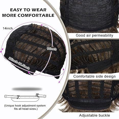 Wig Men's Fashionable Diagonal Bangs Short Straight Hair Gray Gold Headband