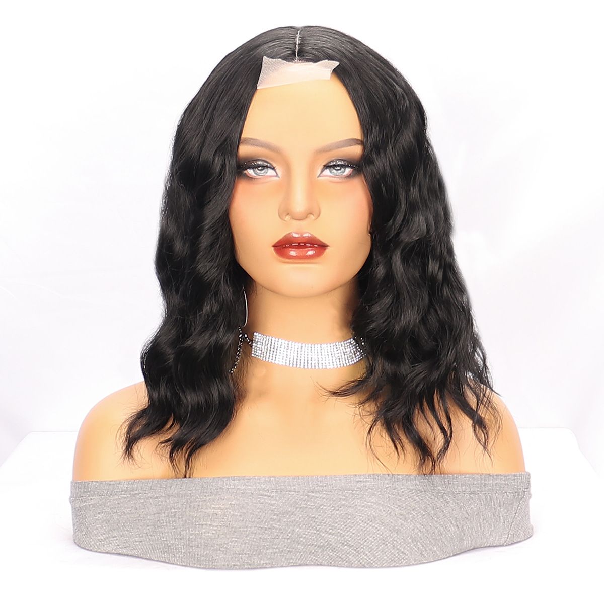 Lace Wig For Women Orange Short Curly Hair Big Waves Small Lace Headband Wig