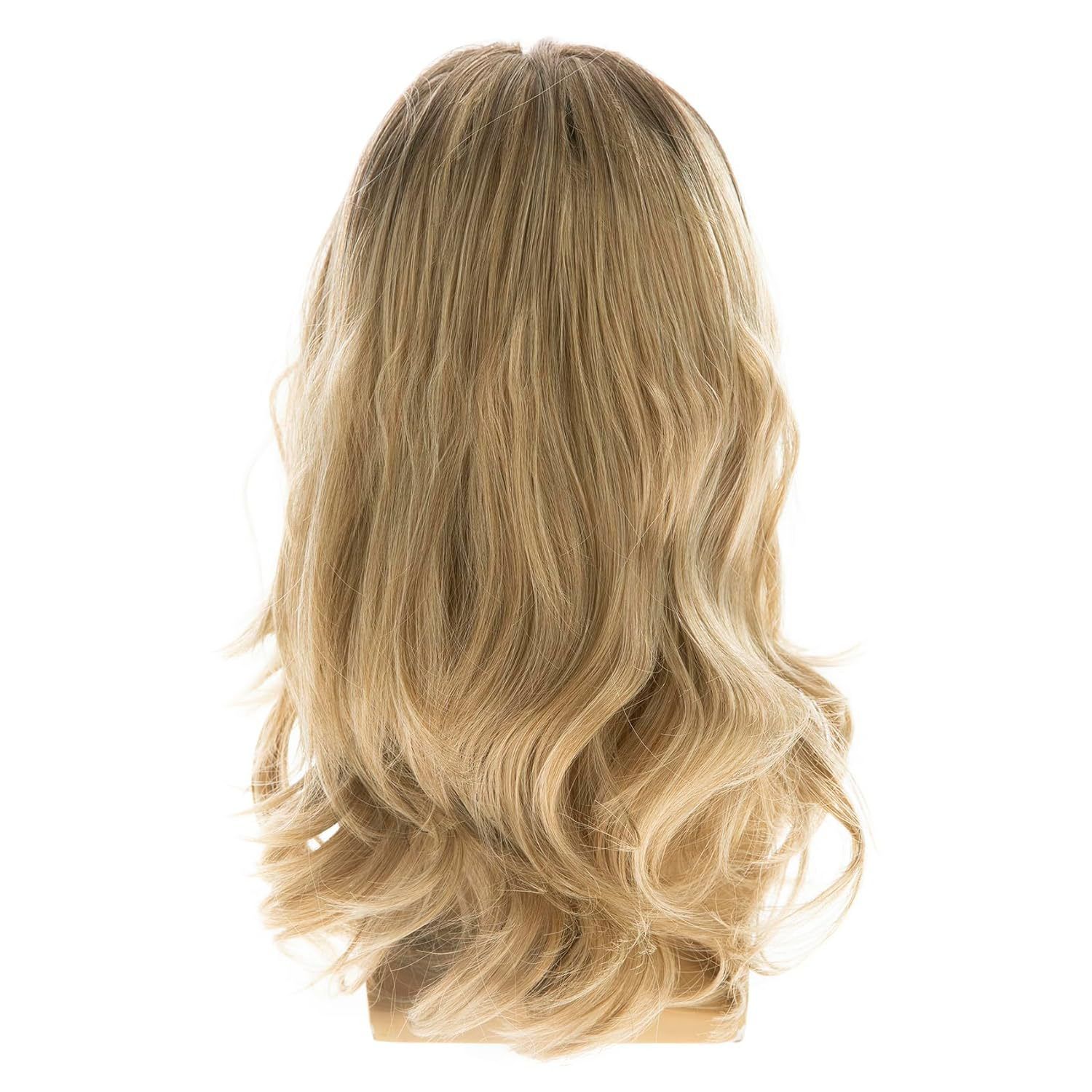 Wig Men's Brown Gradient Long Curly Hair Fashionable Men's Wig Cover