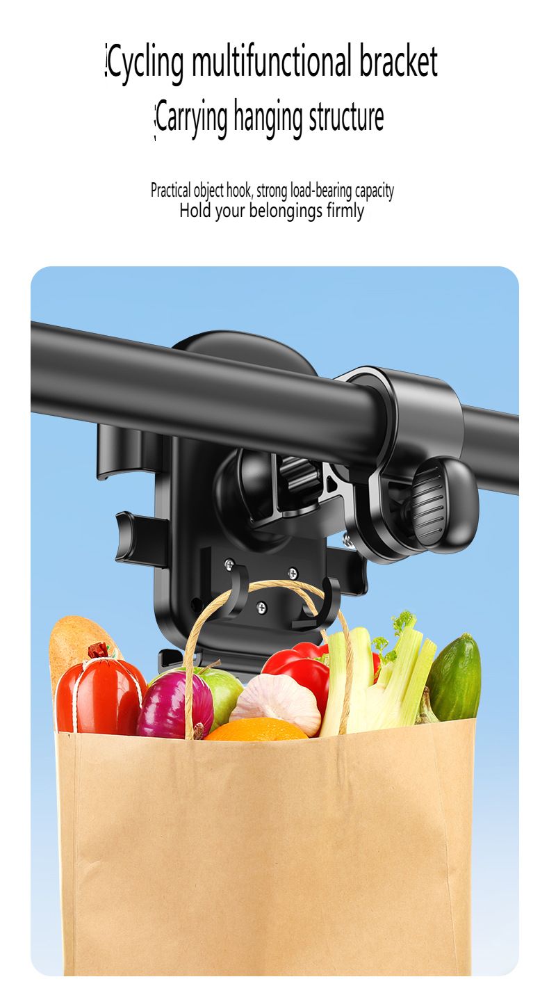 New Hooked Electric Vehicle Mobile Phone Stand Bicycle Motorcycle Adjustable Stable Universal Riding Stand