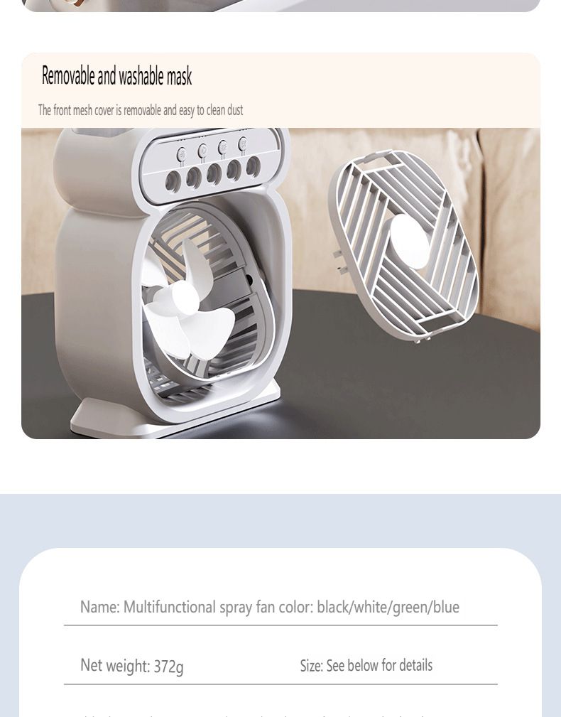 2025 New Enlarged Mini Humidifier USB Spray Fan Watering Outdoor Portable Office Angle Adjustable