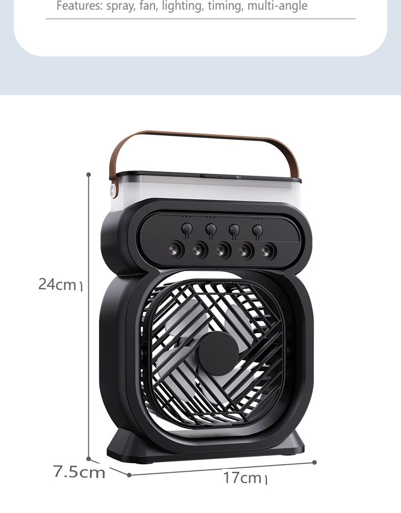 2025 New Enlarged Mini Humidifier USB Spray Fan Watering Outdoor Portable Office Angle Adjustable