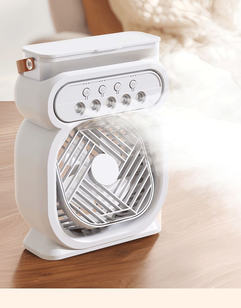 2025 New Enlarged Mini Humidifier USB Spray Fan Watering Outdoor Portable Office Angle Adjustable