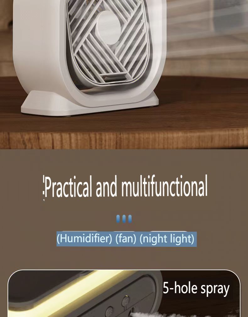 2025 New Enlarged Mini Humidifier USB Spray Fan Watering Outdoor Portable Office Angle Adjustable