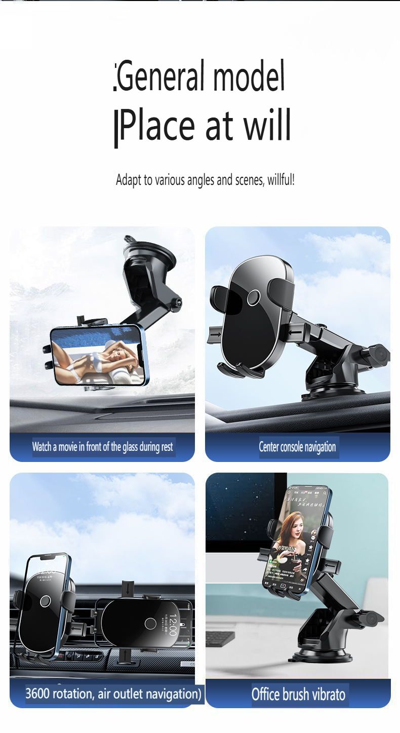 Car Navigation Car Phone Holder with Suction Cup Type Air Outlet Car Phone Holder Truck Anti Shake Support Bracket