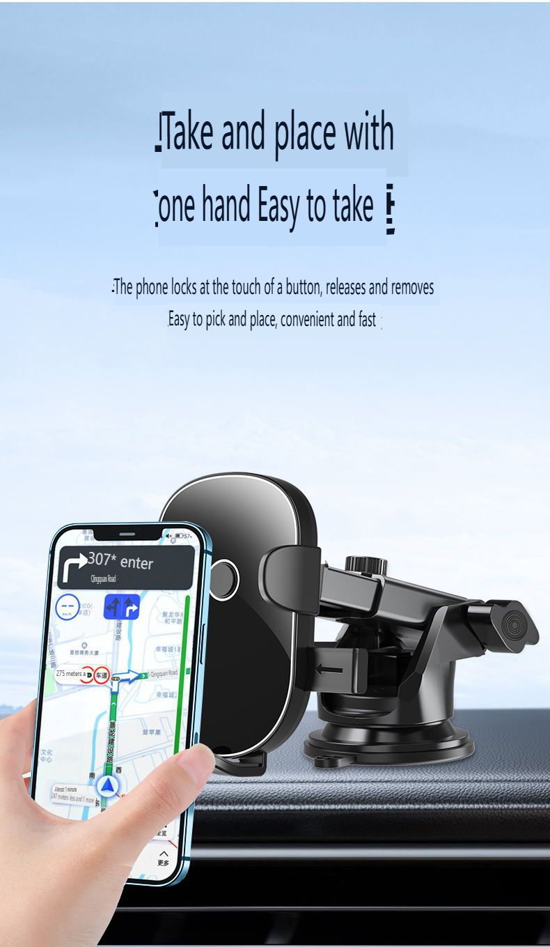 Car Navigation Car Phone Holder with Suction Cup Type Air Outlet Car Phone Holder Truck Anti Shake Support Bracket