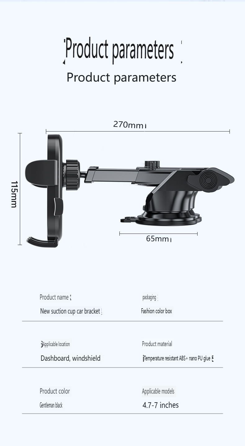 Car Navigation Car Phone Holder with Suction Cup Type Air Outlet Car Phone Holder Truck Anti Shake Support Bracket