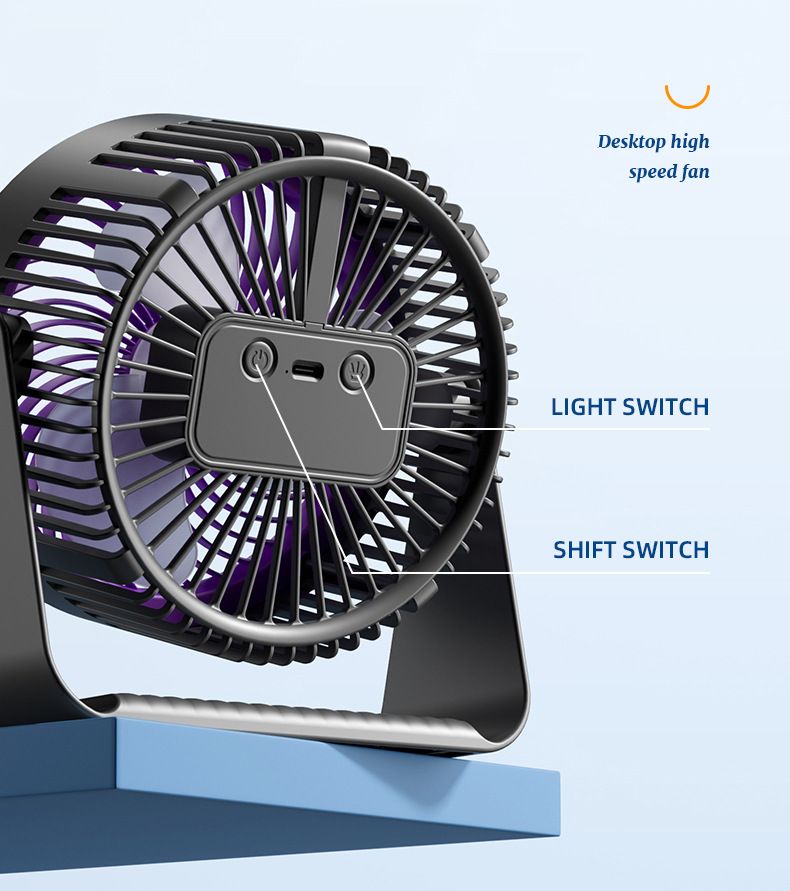 New Desktop Fan Rechargeable Wall-mounted Fan for Student Dormitory