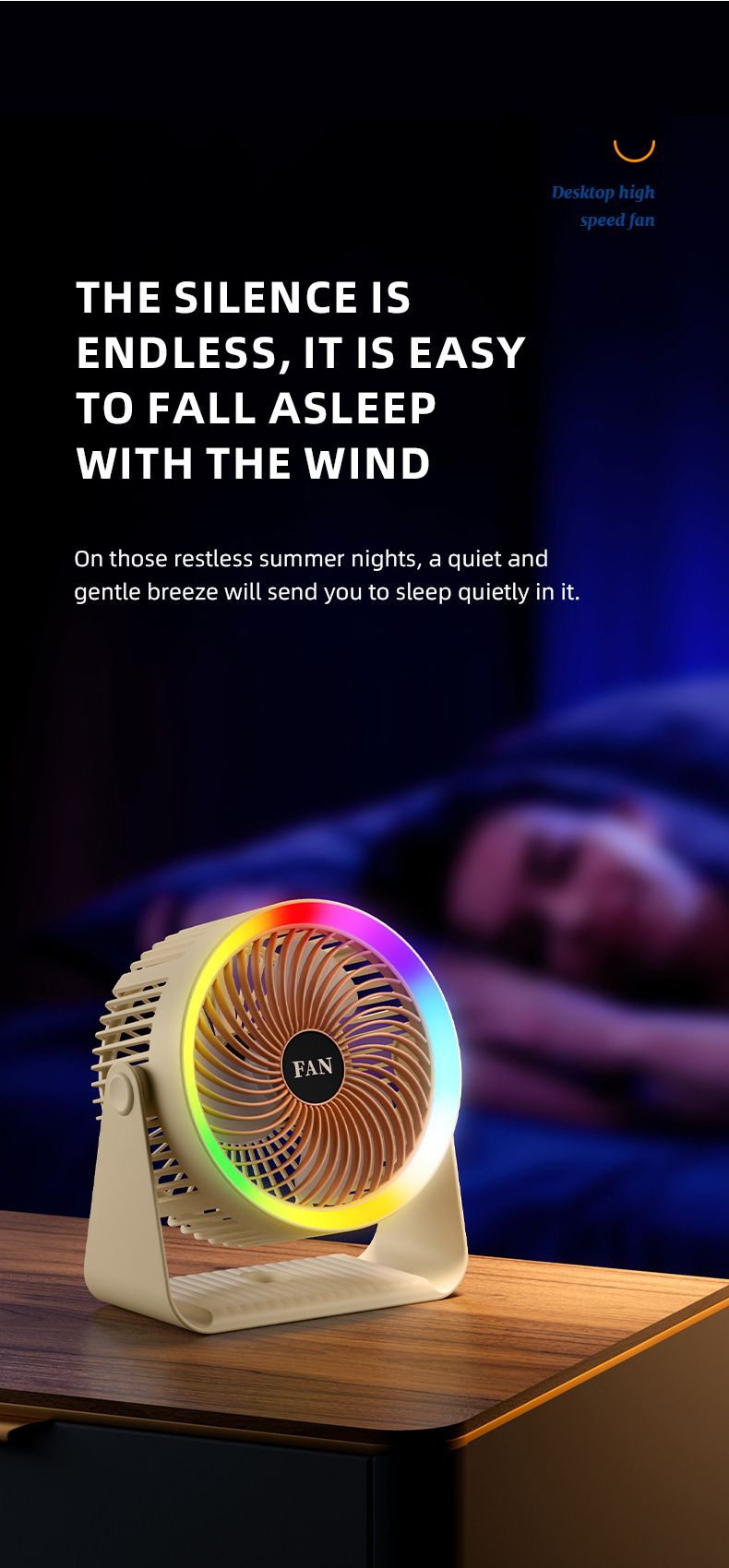 New Desktop Fan Rechargeable Wall-mounted Fan for Student Dormitory