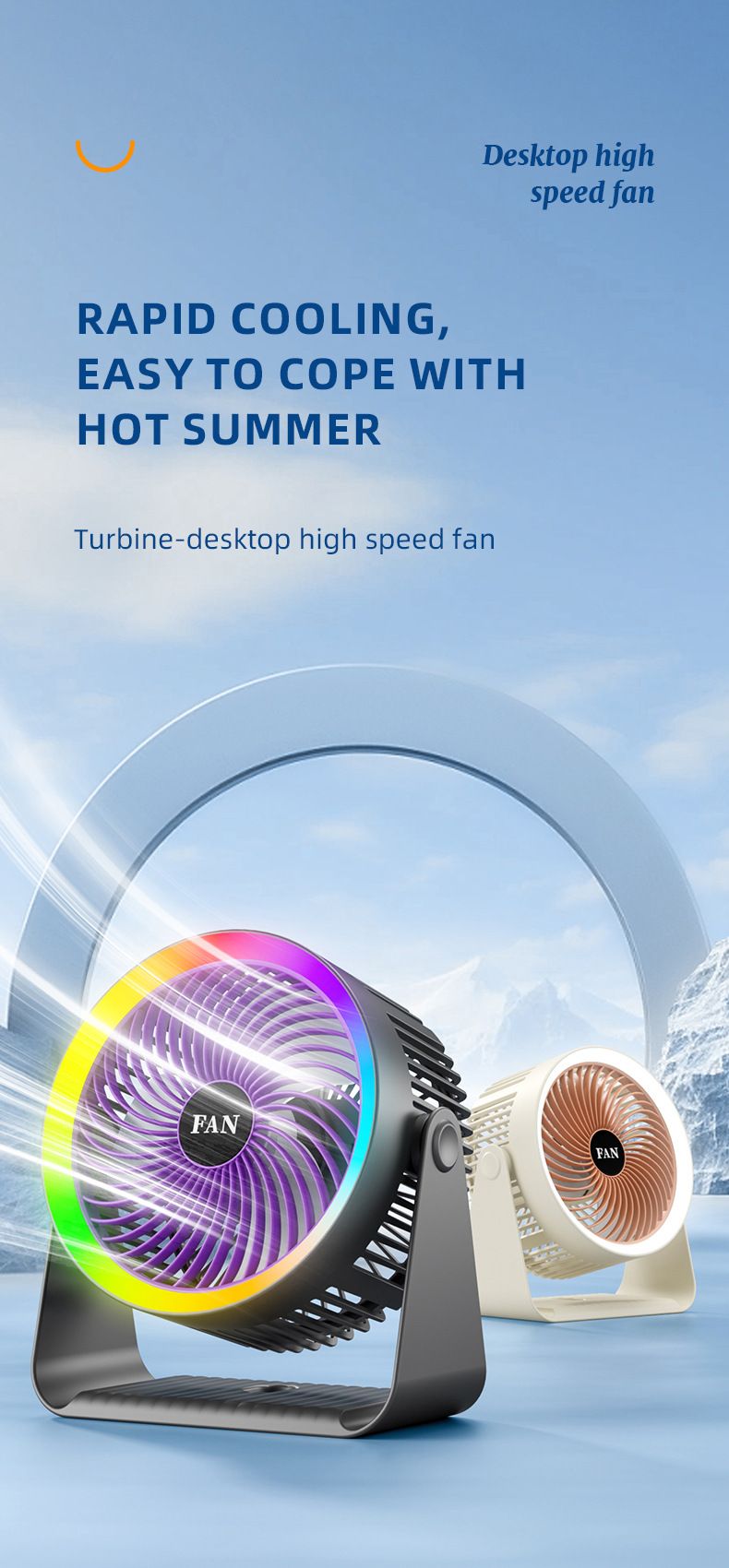 New Desktop Fan Rechargeable Wall-mounted Fan for Student Dormitory