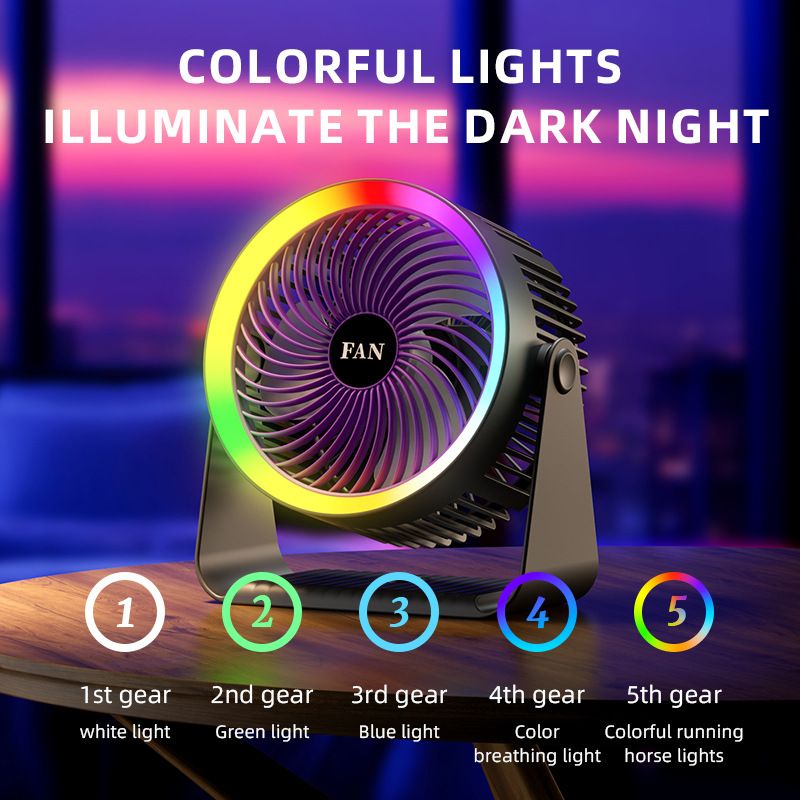 New Desktop Fan Rechargeable Wall-mounted Fan for Student Dormitory