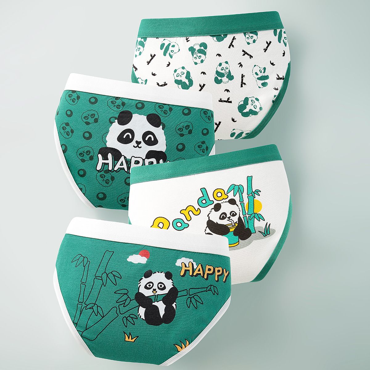 4pcs Children Little Boy Briefs A-class All Cotton Cute Cartoon Kids Trouser Shorts Printed Kids Antibacterial Soft Panties