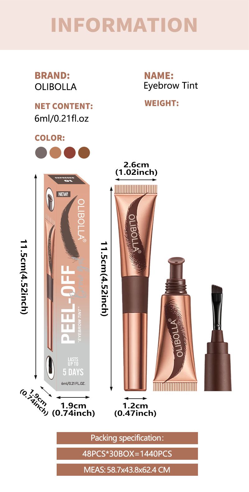 Tear-pull Eyebrow Glue Eyebrow Cream Waterproof Long-lasting Styling Non-fading Eyebrow Dye Semi-permanent Eyebrow Pencil view 9
