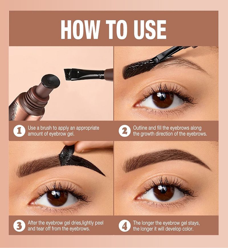 Tear-pull Eyebrow Glue Eyebrow Cream Waterproof Long-lasting Styling Non-fading Eyebrow Dye Semi-permanent Eyebrow Pencil view 5