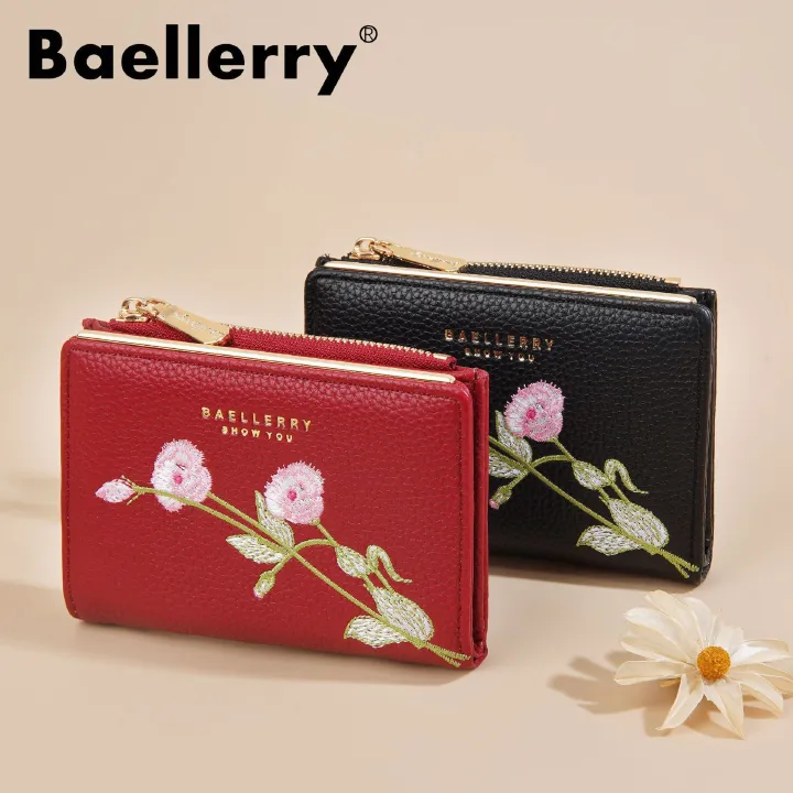 Women's Short Wallet, High-End Embroidery, Money Bag, Card Bag, Coin Purse, Fashionable PU Wallet, Women's wallet