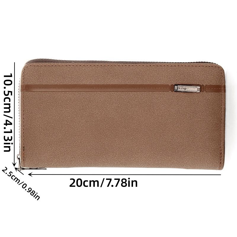 Wallet Double Zipper Men's Business Handbag Large Capacity Long Fashion Wallet Phone Bag